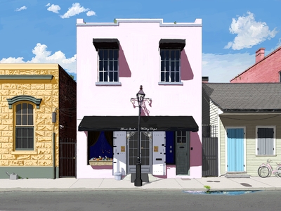 Architectural illustration of the French Quarter Wedding Chapel in New Orleans